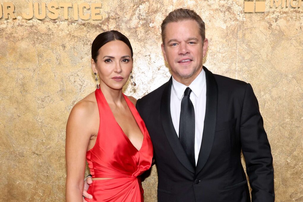 Luciana and Matt Damon at the Clooney Foundation For Justice's 