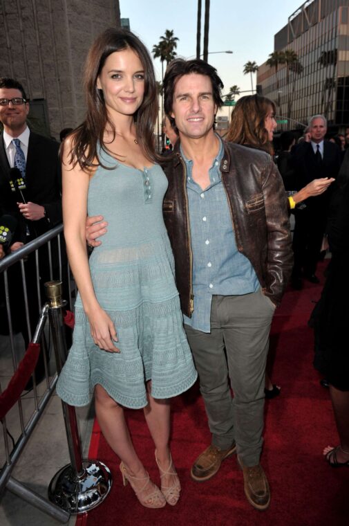 Katie Holmes and Tom Cruise at the premiere of "The Kennedys" on March 28, 2011, in Beverly Hills, California | Source: Getty Images