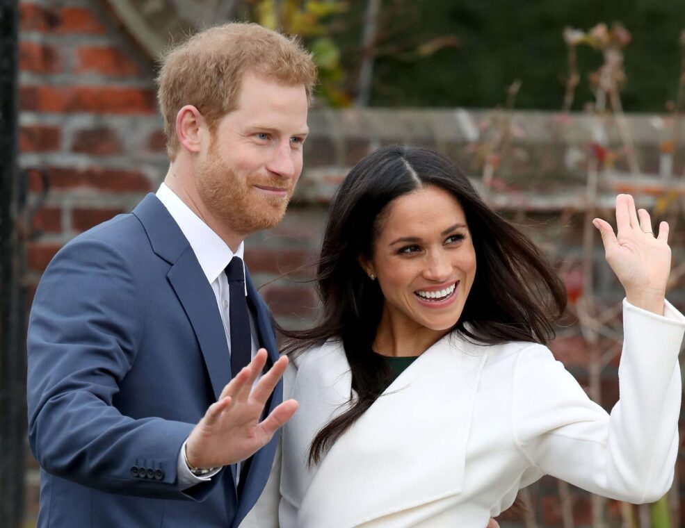 Prince Harry and Meghan Markle during their engagement at Kensington Palace on November 27, 2017, in London, England. | Source: Getty Images