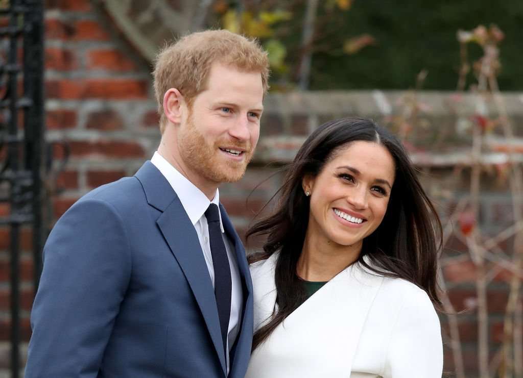 Prince Harry and Meghan Markle at The Sunken Gardens at Kensington Palace on November 27, 2017 | Source: Getty Images