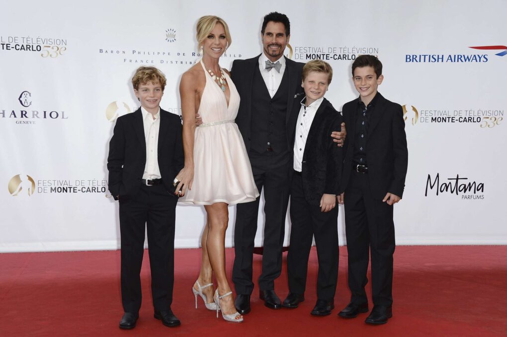 Don Diamont, Cindy Ambuehl and their sons, 2013 | Source: Getty Images