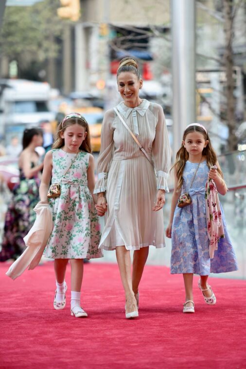 Sarah Jessica Parker, and her daughters Tabitha and Marion in New York in 2018 | Source: Getty Images