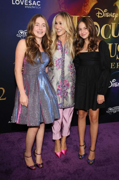 Sarah Jessica Parker, and her daughters Tabitha and Marion in New York in 2018 | Source: Getty Images