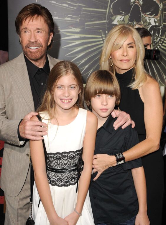 Chuck, Dakota, and Danilee Norris with Gena O'Kelley at 