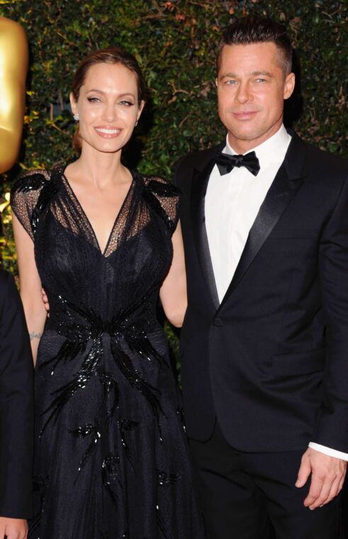 Angelina Jolie and Brad Pitt arrive at The Board of Governors of The Academy of Motion Picture Arts and Sciences' Governor Awards at Dolby Theatre in Hollywood, California, on November 16, 2013. | Source: Getty Images