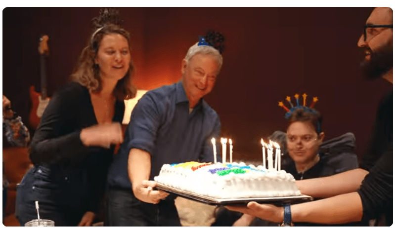 Mac and Gary Sinise on a video dated February 22, 2024 | Source: Youtube/@macsinise7489