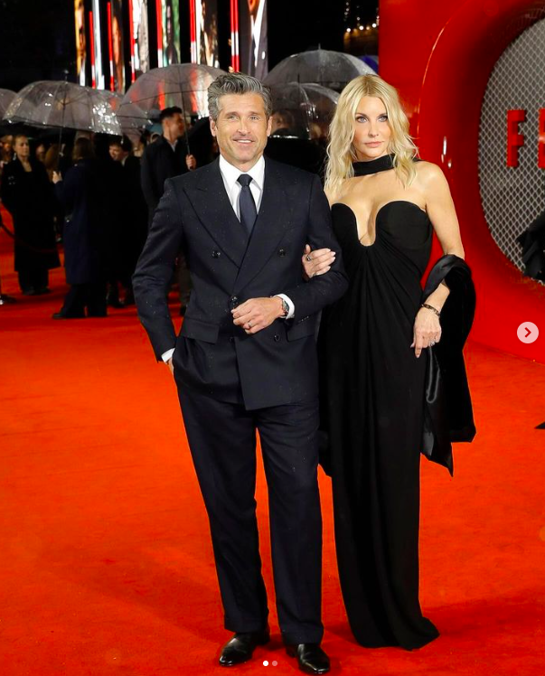 Patrick and Jillian Dempsey posing for a picture at the "Ferrari" movie premiere posted on December 5, 2023 | Source: Instagram/jilliandempsey