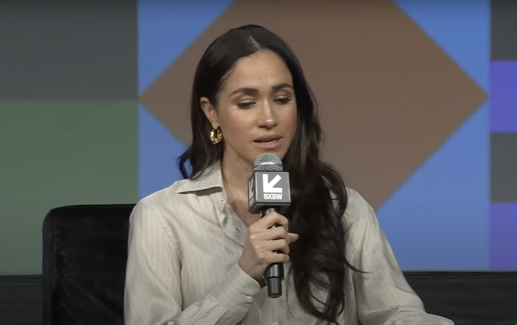 Meghan Markle at the "Breaking Barriers, Shaping Narratives: How Women Lead On and Off the Screen" panel during the 2024 SXSW Conference and Festival at Austin Convention Center on March 8, 2024 in Austin, Texas. | Source: Youtube/SXSW