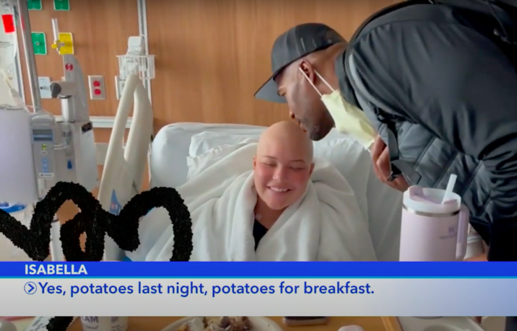 Michael Strahan visiting Isabella Strahan in the hospital posted on February 22, 2024 | Source: YouTube/Good Morning America