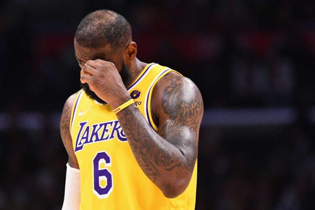 LeBron James during an NBA game between the Los Angeles Lakers and the Los Angeles Clippers on March 3, 2022 in Los Angeles, California | Source: Getty Images