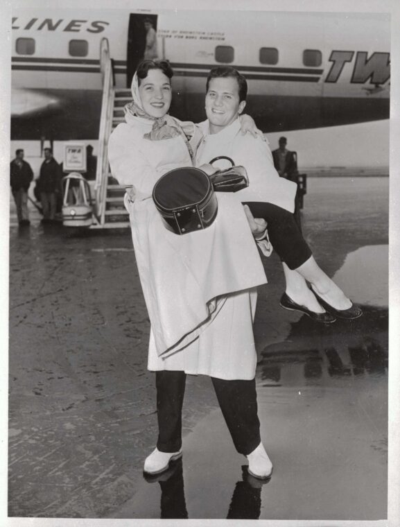 Pat Boone with his wife Shirley photographed in 1957 | Source: Getty Images