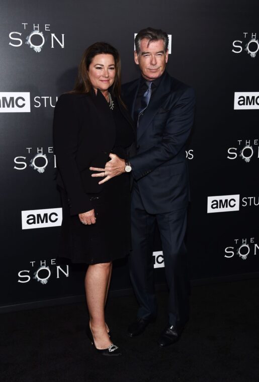 Pierce Brosnan and Keely Shaye Brosnan during the premiere of AMC's 