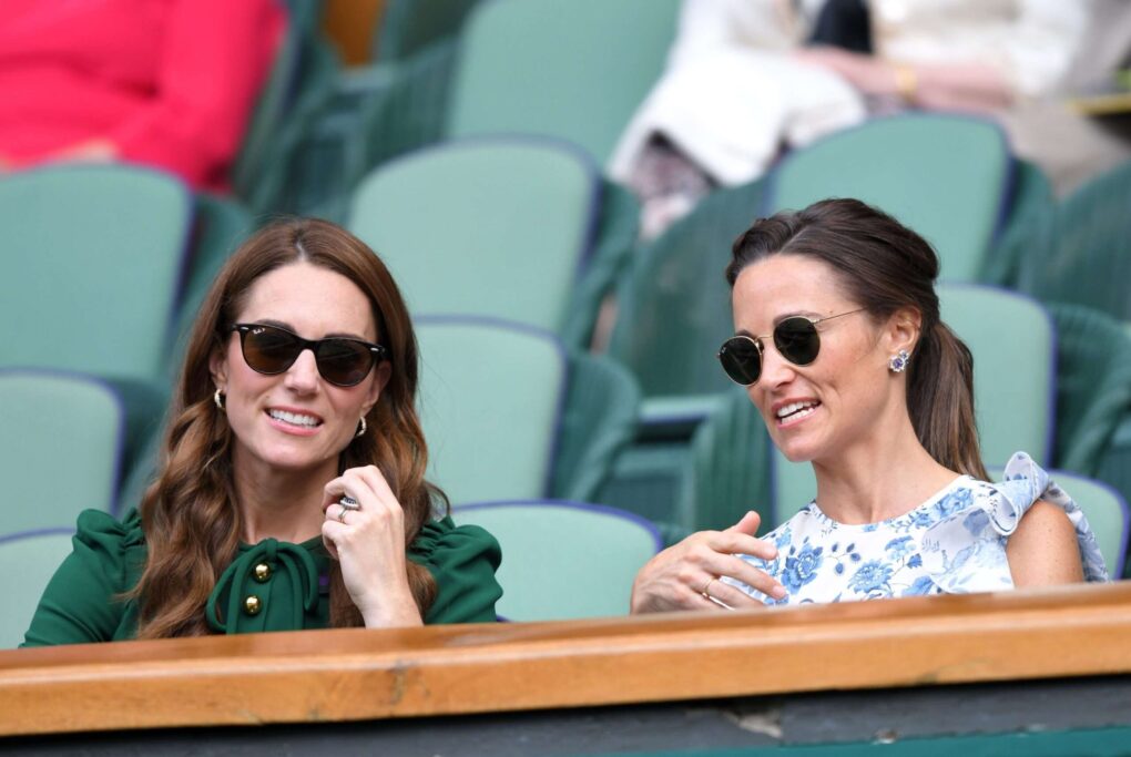 Kate and Pippa Middleton in the Royal Box on Centre Court during day twelve of the Wimbledon Tennis Championships at All England Lawn Tennis and Croquet Club on July 13, 2019, in London, England. | Source: Getty Images