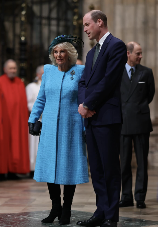 Queen Camilla and Prince William as seen in an Instagram post dated March 12, 2024 | Source: Instagram.com/theroyalfamily/