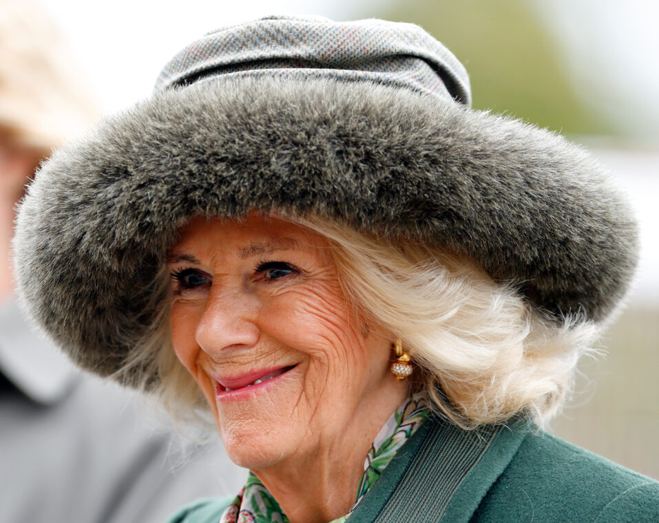 Queen Camilla on day 2 'Style Wednesday' of the Cheltenham Festival at Cheltenham Racecourse on March 13, 2024 in Cheltenham, England | Source: Getty Images