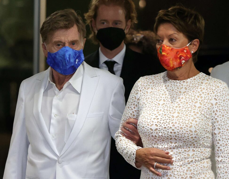 Robert Redford and Sibylle Szaggars at the award ceremony of the Prince Albert II of Monaco Foundation in Monaco on October 29, 2021. | Source: Getty Images