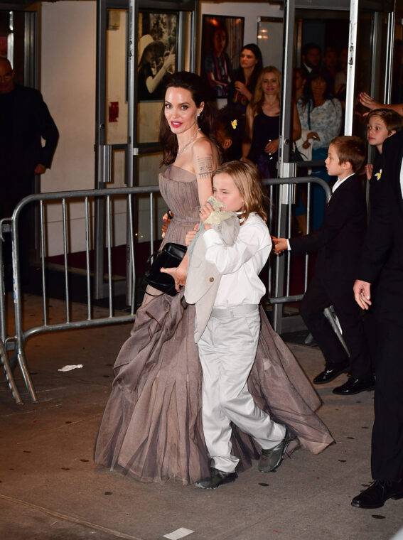 Angelina Jolie and Vivienne Jolie-Pitt New York premiere of 'First They Killed My Father' at the DGA Theater on September 14, 2017 in New York City | Source: Getty Images