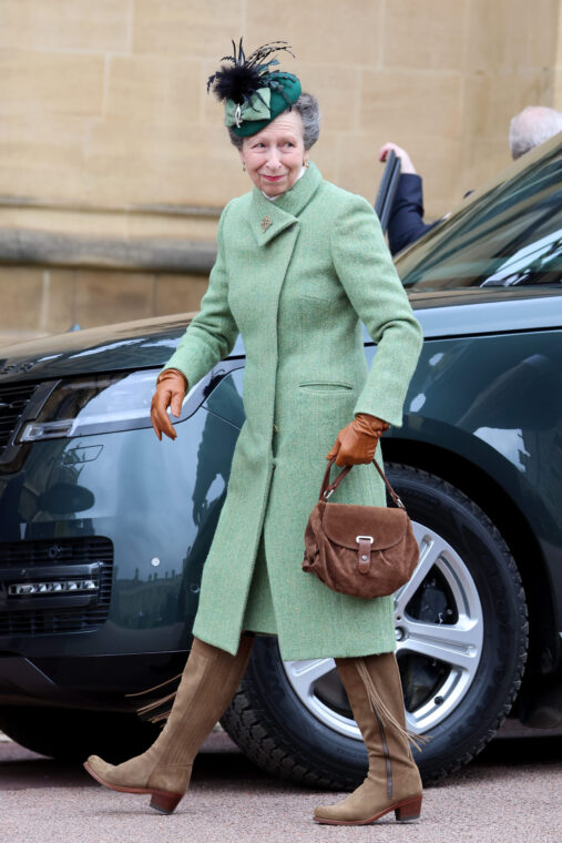 Princess Anne attending the Easter Mattins Service in Windsor, England on March 31, 2024 | Source: Getty Images