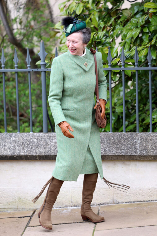 Princess Anne attending the Easter Mattins Service in Windsor, England on March 31, 2024 | Source: Getty Images