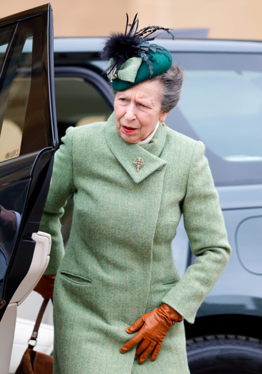 Princess Anne attending the Easter Mattins Service in Windsor, England on March 31, 2024 | Source: Getty Images