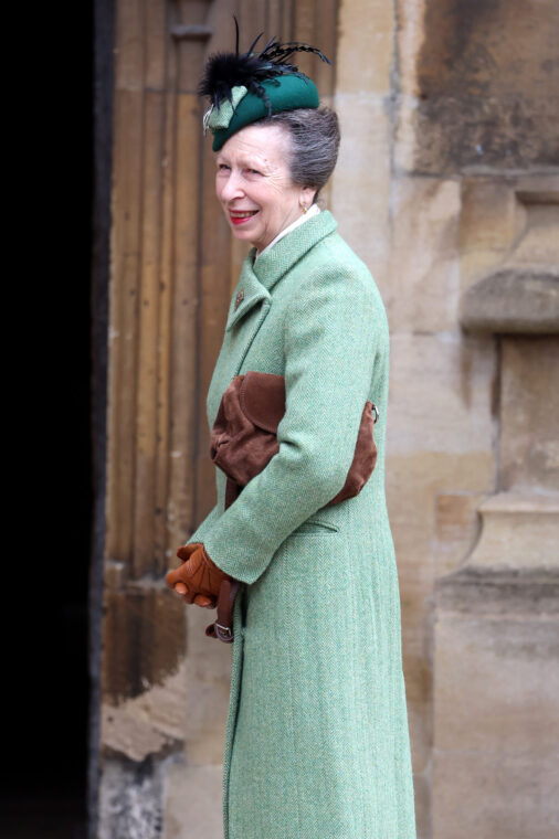 Princess Anne attending the Easter Mattins Service in Windsor, England on March 31, 2024 | Source: Getty Images