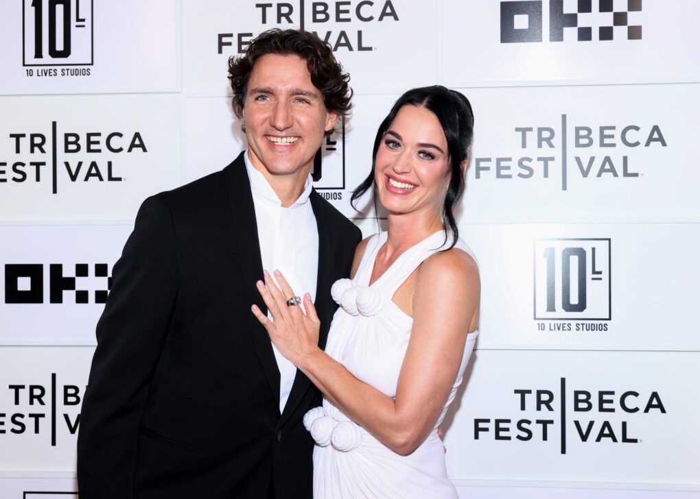 Justin Trudeau and Katy Perry attend the "Katy Perry: The Lifetimes Tour" Premiere during the 2026 Tribeca Festival at BMCC Theater on June 8, 2026 in New York City.